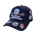 航空自衛隊 ブルーインパルス ベースボールキャップ ロゴ エンブレム 刺繍 ワッペン BI-CAP-01 ミリタリー コットン 帽子 野球帽 総柄 Blue Impulse 自衛隊グッズ 空自 ブラック