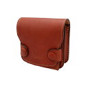 MARK CRAFT レザー ポーチ ハンドメイド 本革 牛革 マーククラフト Pouch02 HAND MADE LEATHERCRAFT ウェストポーチ ウェストバッグ 札入れ コインケース ブラウン(4)