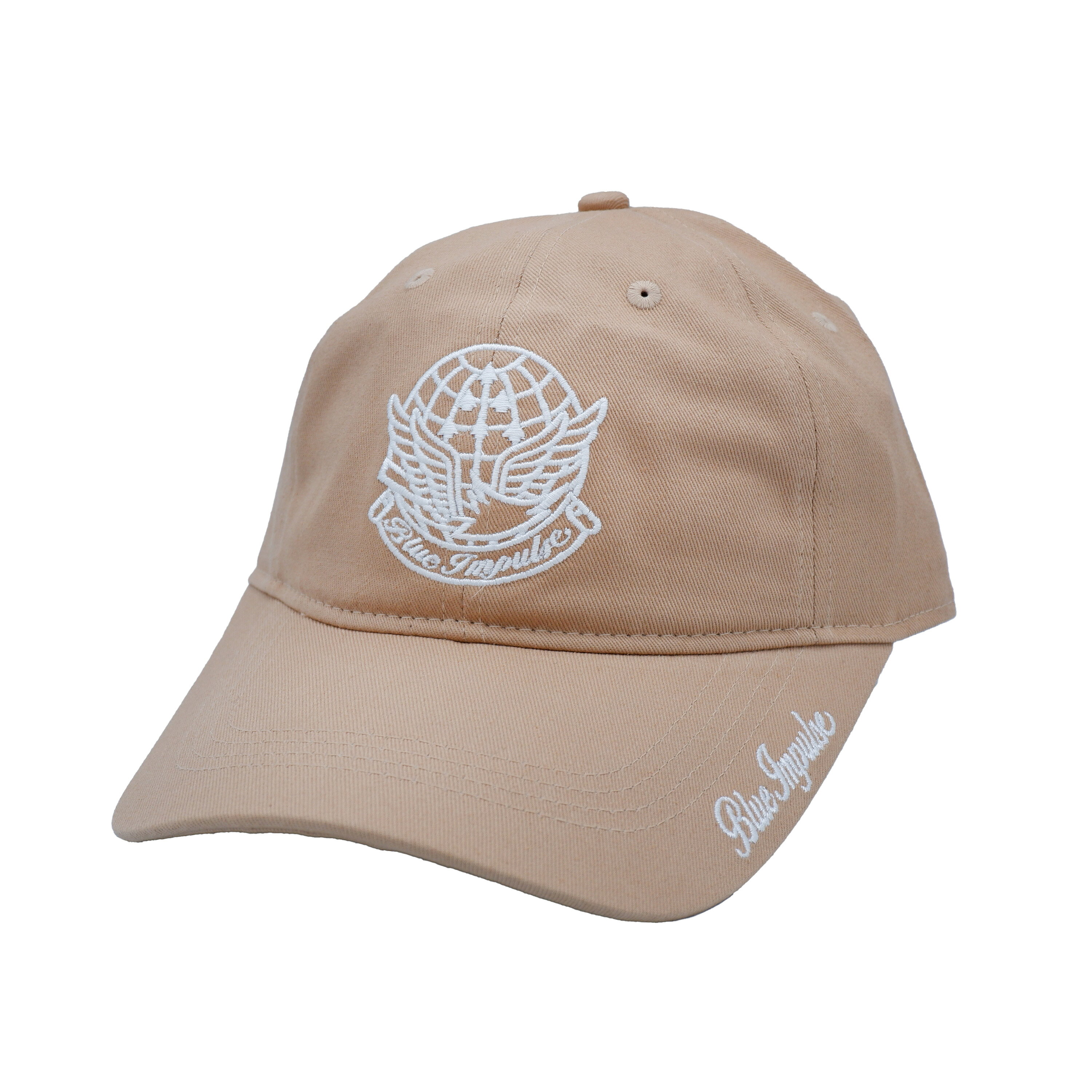 樂天商城 - 航空自衛隊 ブルーインパルス ベースボール キャップ ロゴ 刺繍 CAC327-F ミリタリー コットン 帽子 野球帽 Blue Impulse 自衛隊グッズ 空自 ライトベージュ