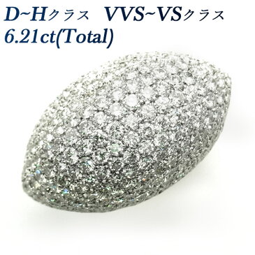 【ご注文確認後5％OFF】ダイヤモンド リング 6.21ct(Total) VVS〜VSクラス-D〜Hクラス-ラウンドブリリアントカット K18 18金 イエローゴールド ホワイトゴールド ゴールド 6ct 6カラット ダイヤモンド ダイヤモンドリング パヴェ パベ ダイヤ 指輪 ダイヤリング