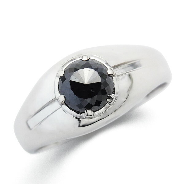 ブラックダイヤモンド メンズリング 1.0～1.1ct --ローズカット プラチナ ブラック ダイヤモンド 1ct 1カラット Pt ブラックダイヤ 黒ダイヤ リング 指輪 mens メンズリング メンズジュエリー