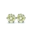 ダイヤモンド ピアス 0.20～0.29ct(Total) K～Lクラス I1～SIクラス ラウンドブリリアントカット プラチナ Pt ソリティア ダイアモンド ダイヤモンドピアス ダイヤピアス スタッド 一粒 イエローダイヤモンド ライトイエロー