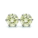 ダイヤモンド ピアス 0.30～0.39ct(Total) K～Lクラス I1～SIクラス ラウンドブリリアントカット プラチナ Pt ソリティア ダイアモンド ダイヤモンドピアス ダイヤピアス スタッド 一粒 イエローダイヤモンド ライトイエロー