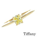 【中古】ティファニー TIFFANY & CO./クッションカットリング 0.28ct FANCY YELLOW VVS1 18金 鑑定書付