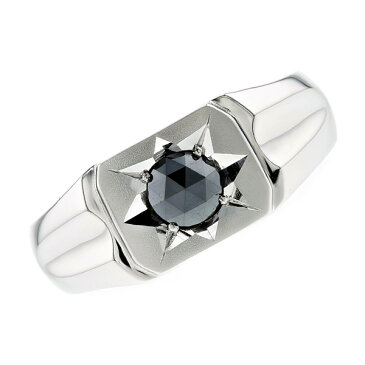 ブラックダイヤモンド 印台 メンズリング 0.272ct ローズカット プラチナ 0.2ct 0.2carat 0.2カラット ブラック ダイヤモンド ブラックダイヤ プラチナ PT プラチナ900 印台 メンズ リング 指輪 男 ring
