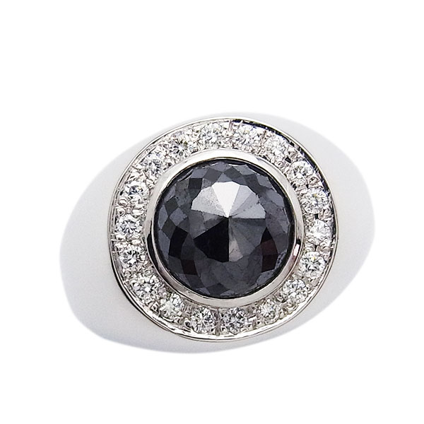 ブラックダイヤモンド メンズリング 3.253ct ファンシーカット プラチナ ブラックダイヤモンド 黒ダイヤ 3ct 3カラット ファンシーカット メンズ 男性用 Pt ダイヤモンド ダイアモンド