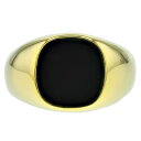 オニキス メンズリング - 18金 オニキス K18 イエロー ゴールド メンズ リング 男性用 指輪 リング ring 18金 メンズリング mens gold 色石