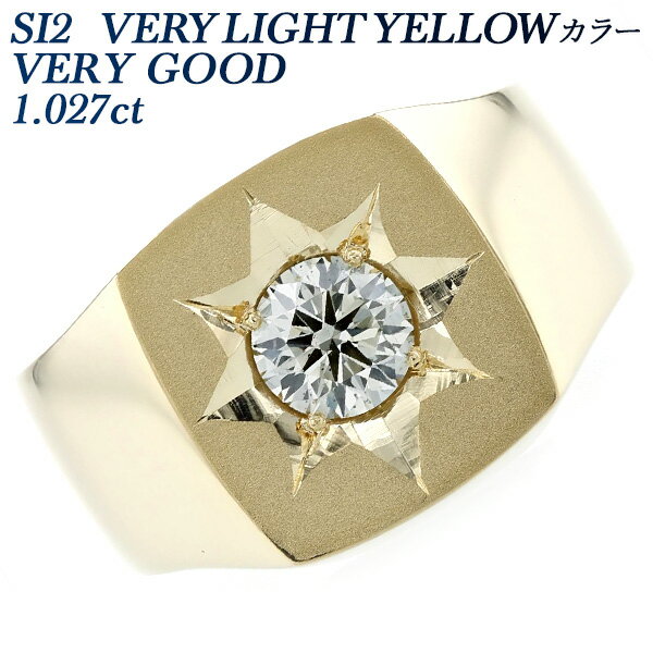   󥺥 1.027ct VERY LIGHT YELLOW SI2 VERY GOOD 18 K18   1ct 1å     ɥ  ring diamond   