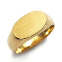 メンズリング 横小判(小) 印台 シグネットリング 15〜25号 18金 K18 18K YG イエローゴールド 指輪 メンズ mens 男性 リング ring...