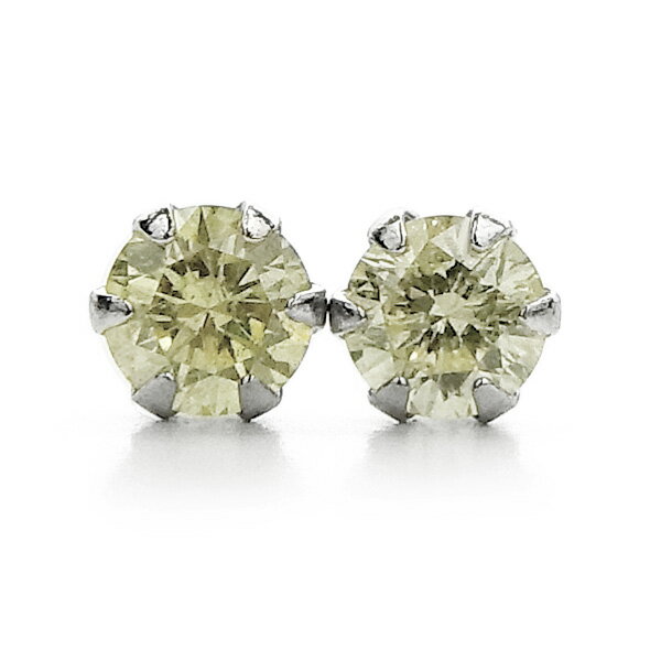 ダイヤモンド ピアス 0.14ct～0.19ct I1～I2クラス-VERY LIGHT YELLOW～LIGHT YELLOWクラス プラチナ Pt 0.1ct 0.1カラット イエロー ライトイエロー ダイヤピアス ダイアモンド ピアス ダイアピアス 6本爪