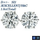 ダイヤモンド ピアス 一粒 1.0ct(Total) D SI2 3EX H&C プラチナ 1カラット 1ct エクセレント ハート キューピッド ダイアモンド ダイアピアス ダイア ダイヤモンドピアス diamond ダイヤピアス ダイヤ ピアス スタッド EXCELLENT