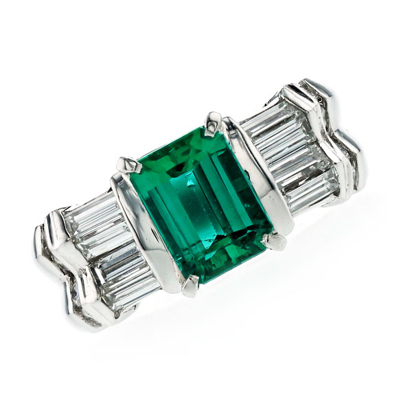 エメラルド リング 1.52ct オクタゴナルステップカット プラチナ Pt Platinum 指輪 emerald エメラルドリング エメラルド ダイヤモンド ダイヤ ダイヤモンドリング リング ring diamond 色石