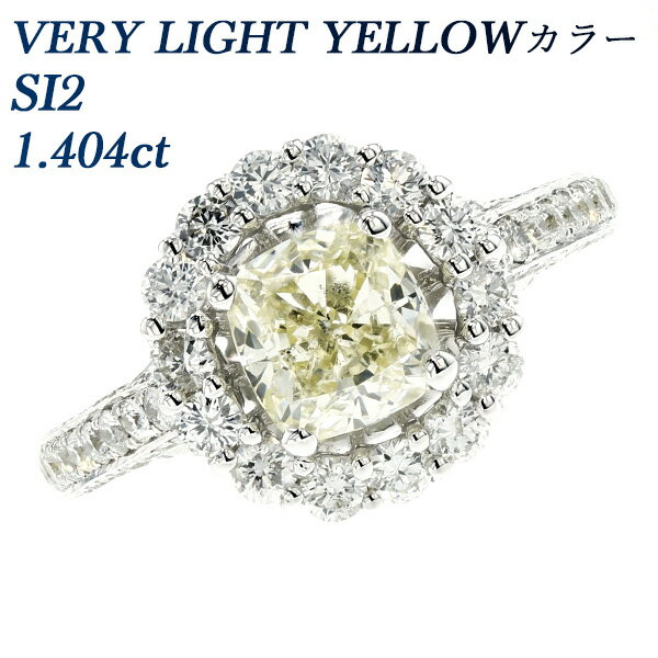   1.404ct VERY LIGHT YELLOW SI2 å ǥե ֥ꥢȥå K18WG 1ct 1å K18 ۥ磻ȥ  γ  ɥ  ɥ 