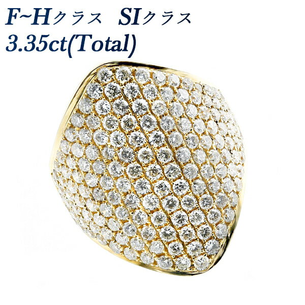 ダイヤモンドリング ダイヤモンド リング 3.35ct(Total) SIクラス-F～Hクラス-ラウンドブリリアントカット 18金 3ct 3カラット ダイヤモンドリング ダイヤリング ダイヤ 指輪 ゴージャス ゴールド K18 diamond ring