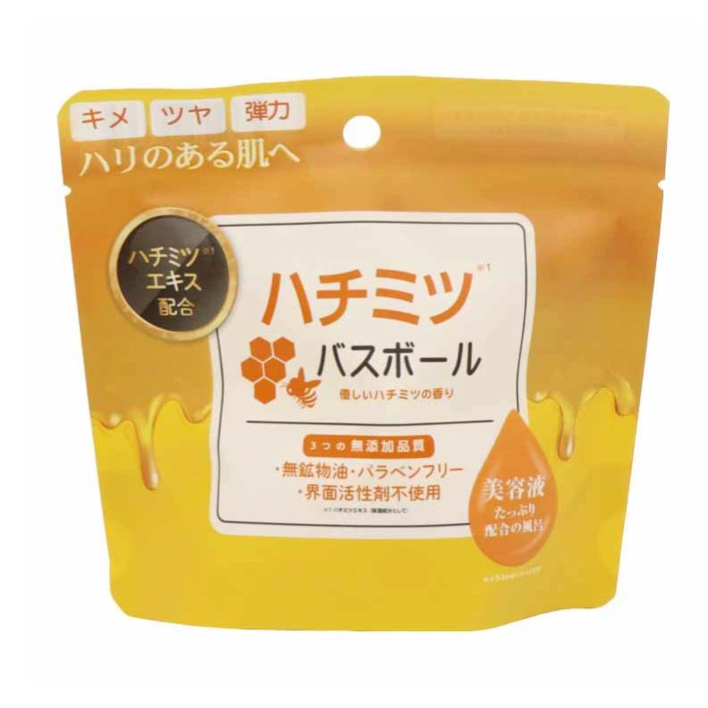 【商品名】 HIRO　ハチミツバスボール 【ブランド】 【JAN】 4562350993365 【商品説明】 ●もっちり肌を実現したい。 ●ハチミツエキス配合で美しく透き通るようなすべすべ肌に。 【使用方法】 【使用上の注意】 【成分/原材料】 炭酸水素Na、クエン酸、PEG-8、ラウリル硫酸Na、ハチミツエキス、黄4、黄5、香料 【生産国/原産国】