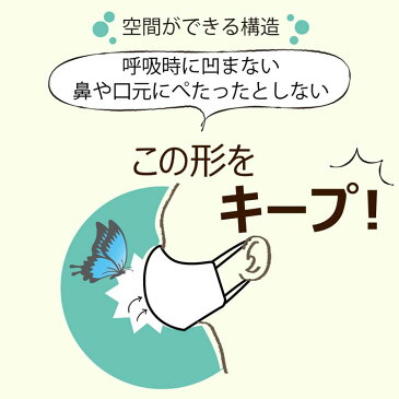 布マスク タグなし無地 日本製 抗菌クレンゼ生地 Ag+ 制菌 ノーズワイヤー入り インナーマスク(フィルターポケット1付き) ホワイト 50回洗える 無地 AEMA-V3-N