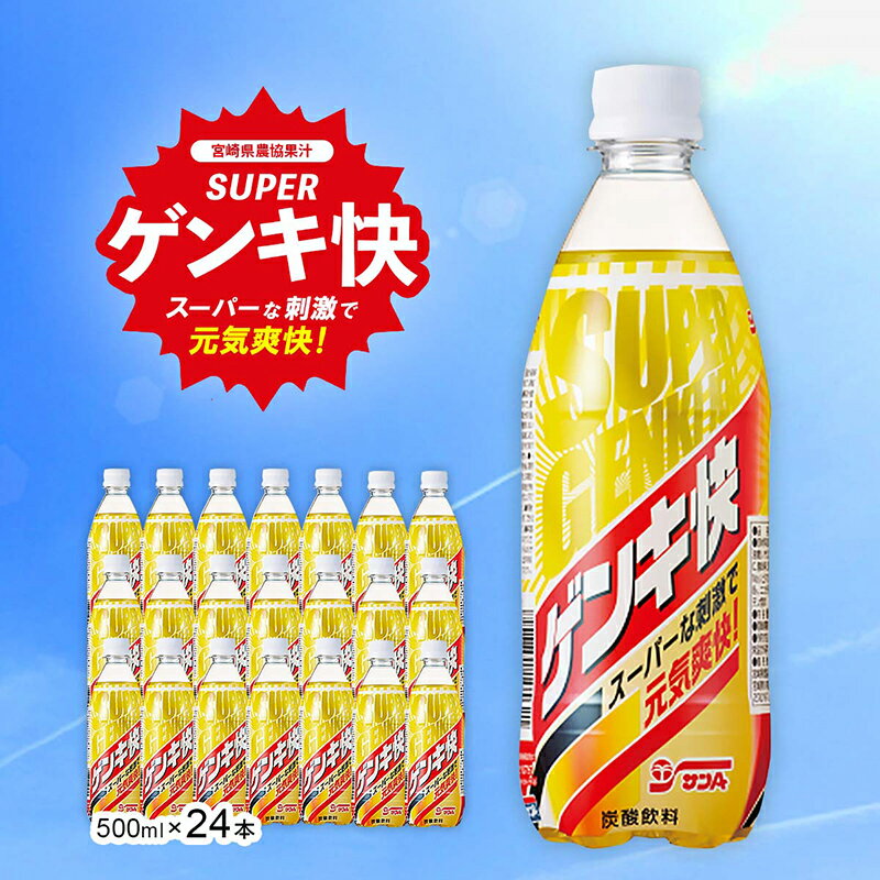 【最大500円OFFクーポン配布中♪11/20 20:00~11/27 9:59】 【ケース販売】 スーパーゲンキ快 500ml×24