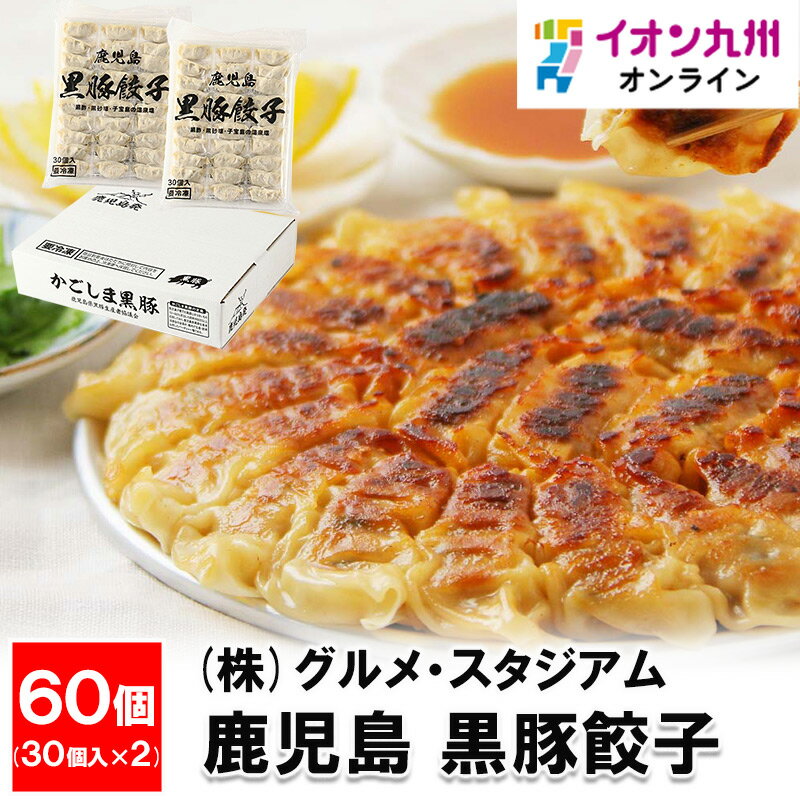 【10％OFF★楽天スーパーSALE限定】 鹿児島黒豚餃子 60個（30個×2P） 鹿児島県産 鹿児島産 鹿児島 九州 九州産 国産 日本産 黒豚 ぎょうざ 餃子 ギョウザ 冷凍餃子 冷凍 焼き餃子 水餃子 中華 中華料理 食べ物 食品 グルメ お取り寄せ おとりよせのサムネイル