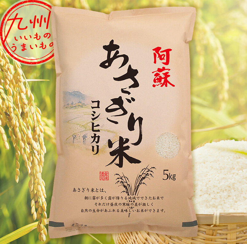  令和5年産 熊本県産 熊本阿蘇産あさぎり米 こしひかり 5kg 米 精米 白米 お米 こめ 熊本 熊本の米 産地直送 送料無料