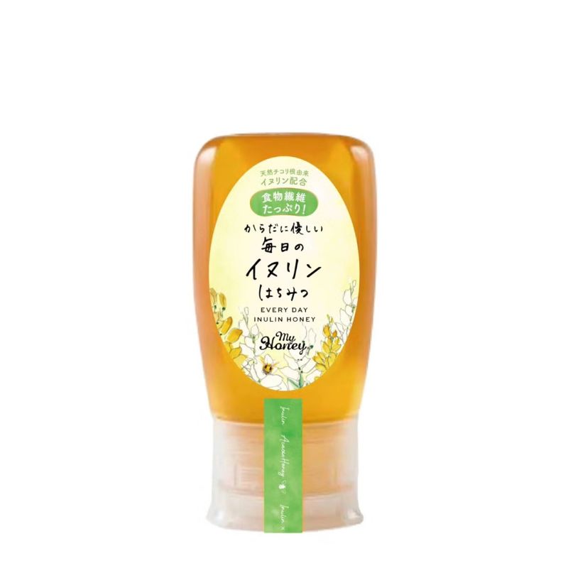 はちみつに食物繊維をプラス。毎日続けてからだスッキリ習慣を。 ヨーグルトや紅茶、毎日のお料理のお砂糖代わりにもおすすめです。 お腹の元気に、毎日のスプーン1杯。 生はちみつ×食物繊維の「新・黄金比率」で、すっきり美味しく、すっきり心地よく。 【おすすめのお召し上がり方】 朝のヨーグルトやシリアルに、とろりとかけて。 毎日のコーヒーや紅茶、ハーブティーの甘みに。 トーストやパンケーキ、お砂糖の代わりにお料理にも毎日気軽にお使いいただけます。 ※1歳未満のお子様には与えないでください。 内容量:300g 原材料:アカシア蜂蜜（ハンガリー産）、イヌリン 保存方法:直射日光を避け、常温で保存してください。 販売元:株式会社MYHONEY 広告文責:株式会社イオンボディ お客様へ 当店の商品は店舗と在庫を共有しているため、 在庫更新のタイミングにより、在庫切れの場合や発送に遅れが出る場合がございます。 発送の遅れ等につきましては、注文確定後わかり次第すぐにメールにてご連絡をしておりますので、 恐れ入りますが、ご確認をいただけますと幸いです。