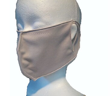 白鳥繊維工業 銀イオン抗菌マスク／ボーダー生地 グレー布マスク