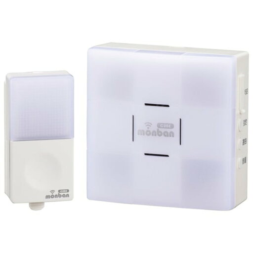 monban CUBE 押しボタン送信機+光フラッシュ電池式受信機 OCH-SET22-BLUE オーム電機 イオンスタイルオンライン monban CUBE 押しボタン送信機+光フラッシュ電池式受信機 OCH-SET22-BLUE オーム電機 イオンスタイルオンライン