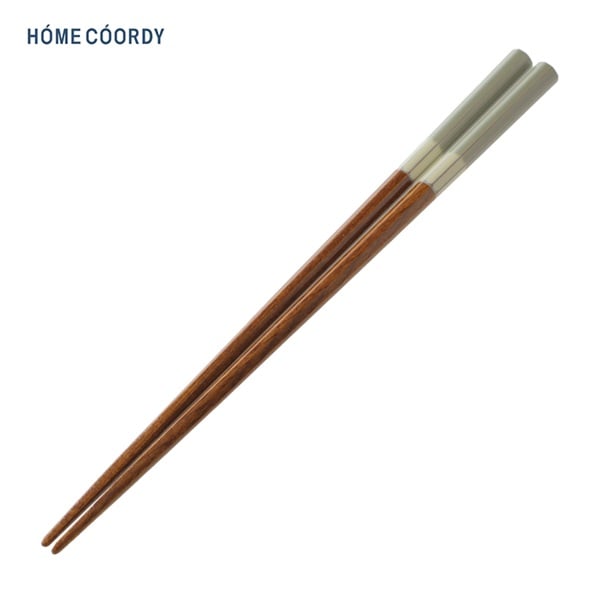 ホームコーディ 若狭塗箸 〈八角マカロン〉 グレー23cm