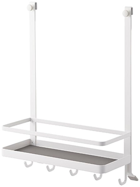 山崎実業　レンジフード調味料ラック　プレート　ホワイト　3128