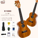 ELVIS エルビス ウクレレ コンサートサイズ ハワイアンコア材 スロテッドヘッド K100C ( ...