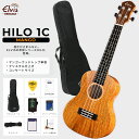 ELVIS Hilo 1C コンサートウクレレ　マンゴーウッド（トップ単板） ◆◆サイズ◆◆ コンサート ◆◆スペック◆◆ ・トップ：マンゴーウッド材単板 ・サイド：マンゴーウッド材合板 ・バック：マンゴーウッド材合板 ・サイズ：コンサート ・化粧板：ローズウッド ・ロゴ：インレイ ・弦数：4弦 ・フレット数：18 ・備え付けの弦：Aquila(イタリア原産) ・全長：610mm ・ボディ幅：最大220mm ・ボディ厚：70mm ・ナット幅：35mm ・セット内容：本体・ソフトケース・チューナー・教則本・ コードチャート・ピック・ストラップ・ポリシングクロース・国内保証書 ◆◆商品説明◆◆ ・【ELVISだけの魅力】よりスタリッシュなデザイン、より優れたプレイアビリティ。ELVIS単板ウクレレHiloシリーズのマンゴーウッド仕様(トップ単板)です。ハイグロス仕上げ、ラウンドエッジ加工、キレイな白蝶貝インレイ、軽量で高精度なペグ、ミニマルなデザインなど、ELVIS Hilo 1を構成するすべての要素が美しく連係しています。 ・【目を奪う。耳が驚く。】ヘッドに貴重なローズウッドの化粧板を貼りつけてドレスアップした上、キレイなインレイを一つひとつ丁寧に手作業で嵌め込み、最後に美しい光沢を放つ鏡面仕上げを行うことで、より一層華やかな雰囲気をまとっています。また、牛骨で作られたサドルも良質で、より豊かで安定したサウンドを引き出しています。そして、クローズドバックのペグは、オープンバックのペグと比べより細かく合わせやすく、チューニングが安定しやすいです。 ・【ツヤ有りの見た目＆ツヤ消しの弾き心地】まず、トップ単板の端を丸め（ラウンド処理）、キレイなハイグロス仕上げを施すことで、クリスタルのように輝く「クリスタル・ボティ」が高級感を引き立てます。そして、常識に縛られず従来の塗装工程を革新し、ネックグリップのサテン化を通じて、サラサラとした快適な弾き心地と「クリスタル・ボティ」のルックスを両立させることができました。 ・【より豊富な付属品8点セット】ウクレレをこれから始める皆さまに必要なアイテムを厳選! 付属品内容:安心を保証する国内保証書(保証期間3年)、チューナー、名曲11選のウクレレ教則本、ベーシック・コード・チャート、ピック、ストラップ、ポリッシングクロス、ソフトケースも付いています。他社ペラペラのケースと違い、クッション入り(5mm厚さ)のケースが付いています。大事なウクレレを衝撃から守ります。 ・【末永く付き合っていける1本】経験豊富なスペシャリストが外観と演奏性の検品を実施してから出荷していますので、ネットでウクレレを買うのは不安な方もどうぞご安心下さい。また、お届け後のアフターサービスもお電話やLINEチャット、インスタなどで随時、万全に対応させて頂きます。より良いウクレレとサービスを提供しているから、国内で圧倒的なシェアを誇り、多くのお客様から高い評価と信頼を頂いています。 【教則本の掲載曲】 Twinkle Twinkle Little Star Happy Birthday to You ひまわりの約束 秦基博 となりのトトロ 久石譲 海の声 桐谷健太 少年時代 井上陽水 365 日の紙飛行機 AKB48 なごり雪 イルカ ロビンソン SPITZ 前前前世 RADWIMPS 世界に一つだけの花 SMAP ◆◆ 是非こんな方に◆◆ ●ウクレレに興味がある方 ●これからウクレレを始めようと思っている方 ●友だちやお子様へのプレゼントにウクレレをとお考えの方 ●短期間で宴会芸やかくし芸を身につけたい方 ●なるべく予算をかけずにウクレレライフの第一歩を踏み出そうと思っている方