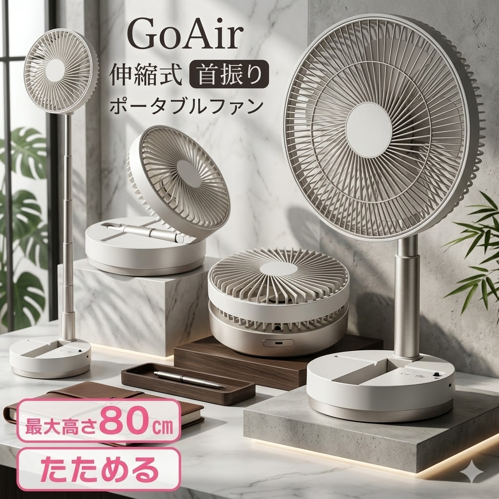 扇風機 新型 コードレス 折りたたみ 携帯扇風機 サーキュレーター 小型扇風機 ポータブルファン 充電式 首振り 卓上 伸縮式 風力調整 送風 リモコン付き ハイパワー 折りたたみ可能 省スペース 静音 軽量 快適 熱中症対策 暑さ対策 家電