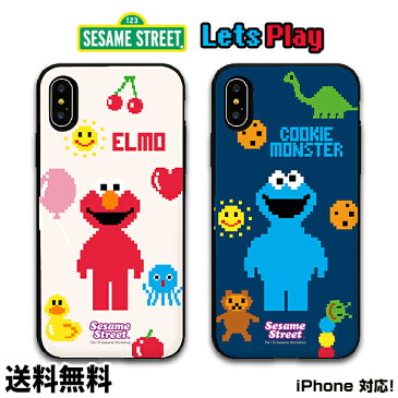 SESAME Lets Play Card Door Bumper Case セサミストリート iPhone x カード収納ケース 可愛い　iPhoneケース【iPhone iPhoneX iPhone8 iPhone7 iPhone6 アイフォン6 アイフォン6s アイフォン7 アイフォン8 アイフォンX】