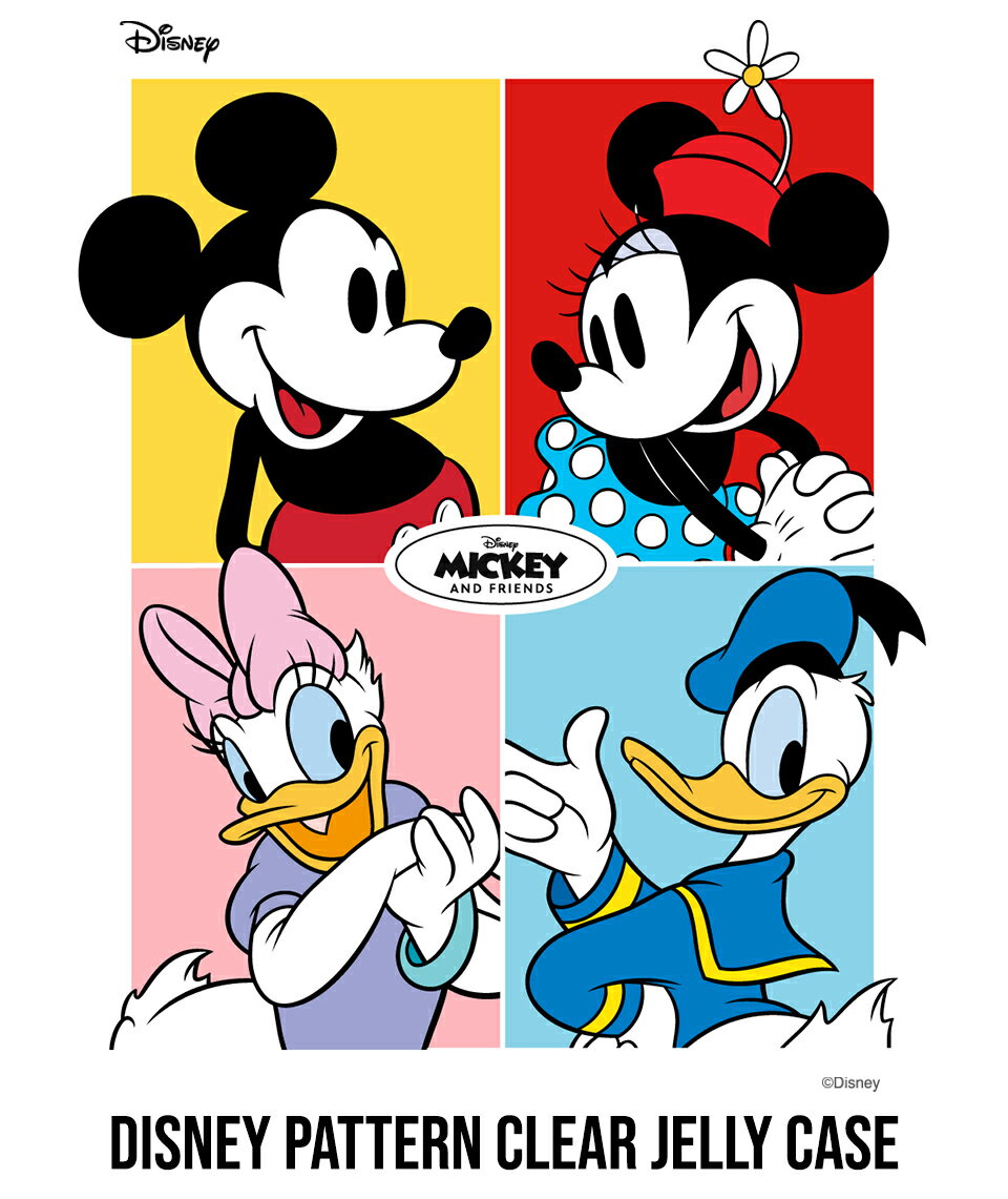 Disney Pattern Clear Jelly Case【送料無料】ディズニー 公式グッズ スマホケース...