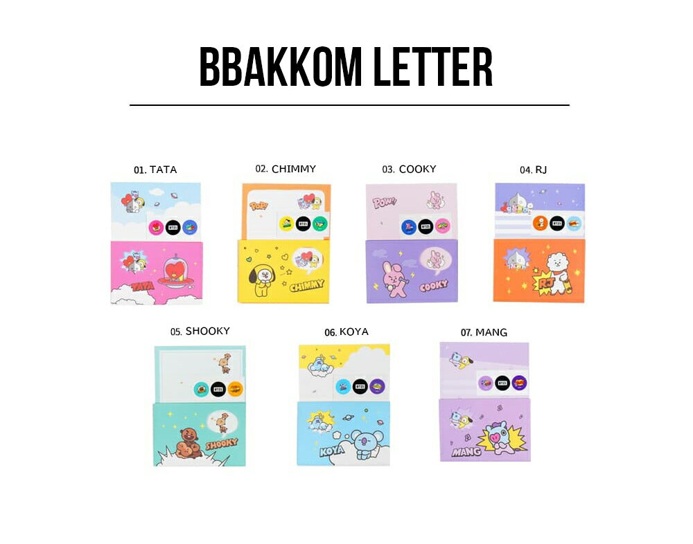 BT21 BBAKKOM Letter������̵���۸������å� ��� �ץ쥼��� ������ ��ǰ�� ͧã K-POP ����饯���� ���襤�� �Ȥ��䤹�� �͵� BTS ���ƾ�ǯ�� ���� ������� ���⤷�� ���� BT21��� ʸ˼�� �ڹ� �ƥ� ���� ���å��� ���ƥå������� �饤��ե�� �쥿�� �Ϥ���