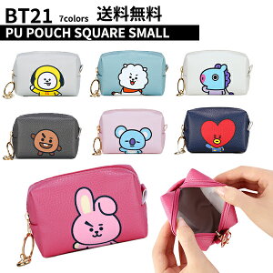 【SMALL】BT21 PU SQUARE POUCH SMALL【送料無料】BT21 公式グッズ 韓国公式 BTS公式 TATA CHIMMY COOKY RJ SHOOKY KOYA MANG ケーブルポーチ 充電器 バッテリー 韓流グッズ 韓国 K-POP BTS 防弾少年団 化粧品 コスメポーチ