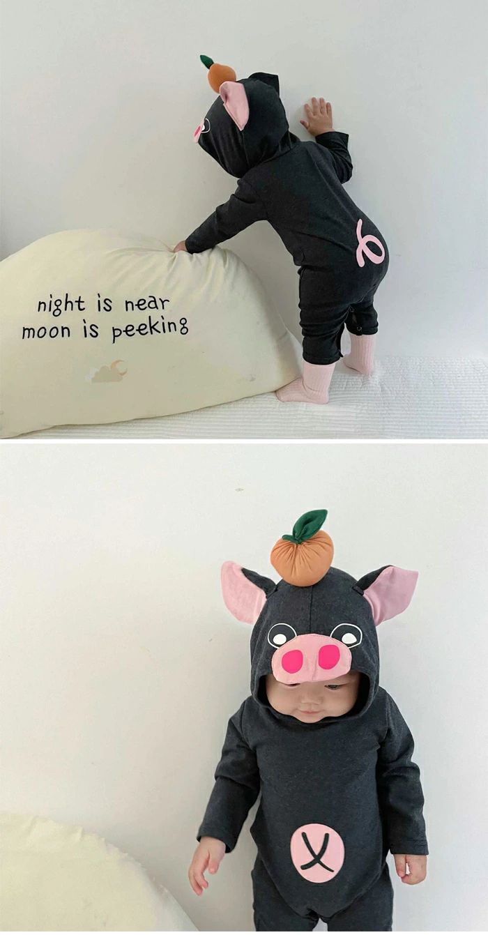 こども コスチューム ぶた ハロウィン 衣装 子供 コスプレ 衣装 ベビー ロンパース おもしろ 着ぐるみ クリスマス コスプレ服 ロンパース カバーオール 仮装 豚 可愛い 秋服 耳付き ルームウェア 部屋着 66 73 80 90 赤ちゃん インスタ 映え Halloween 2026 aesoplionmouse-10006516 Aesop LionMouse サンプル画像3
