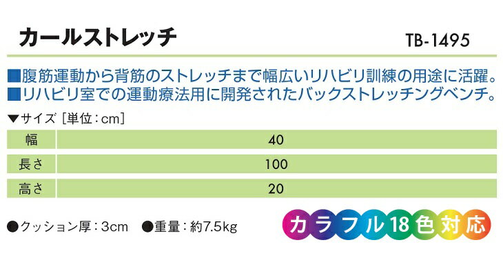 【ポイント5倍】【高田ベッド リハビリ エステ 医療 整体 施術用 業務用】 カールストレッチ　TB-1495