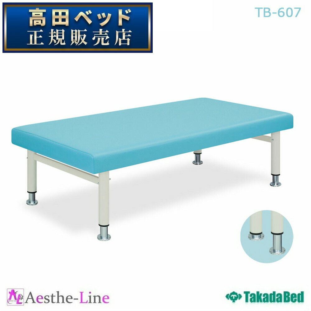 高田ベッド ハイローワイドDX（無孔）　TB-607 幅広 治療用ベッド 診察台 高田ベッド製作所 【高田ベッド マッサージベッド エステ 医療 整体 施術用ベッド 業務用】