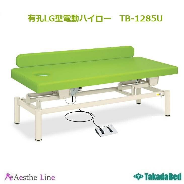 【ポイント5倍】【高田ベッド 電動昇降エステ 医療 整体 施術用ベッド 電動ベッド エステ 業務用】 有孔LG型電動ハイロー　TB-1285U