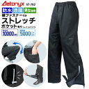 透湿防水 ストレッチ ポケット付き レインパンツ 耐水圧10000 ST-702 裾ファスナー付 男女兼用 SS~XXL メンズ レディース フロントファスナー ブラック 登山 レインウェア ゴルフウェア 自転車 バイク 雨の日 通勤 通学 ax AETONYX 恐竜 アエトニクス