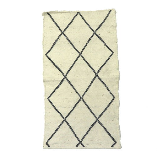 モロッコキリム ワザン モノトーン 87x48 03