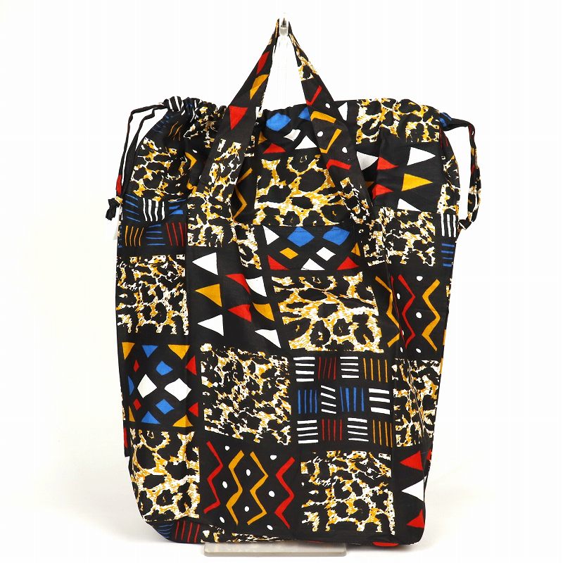 Rakuten - パーニュ巾着エコバッグ 大 152 格子レオパード