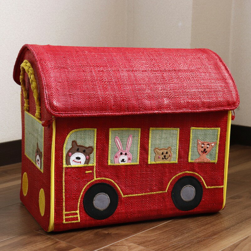 ラフィアラバンおもちゃ箱 折りたたみ バス