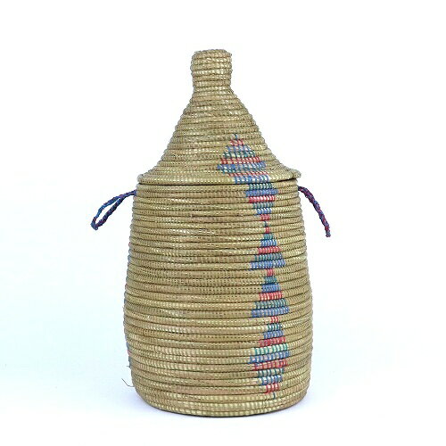 Laundry Containers - セネガルバスケット 蓋つき 三角マルチ