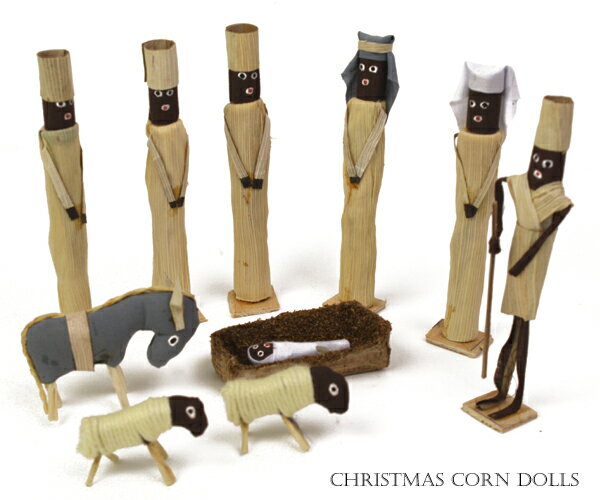 クリスマス・トウモロコシ生誕セット　Christmas corn dolls