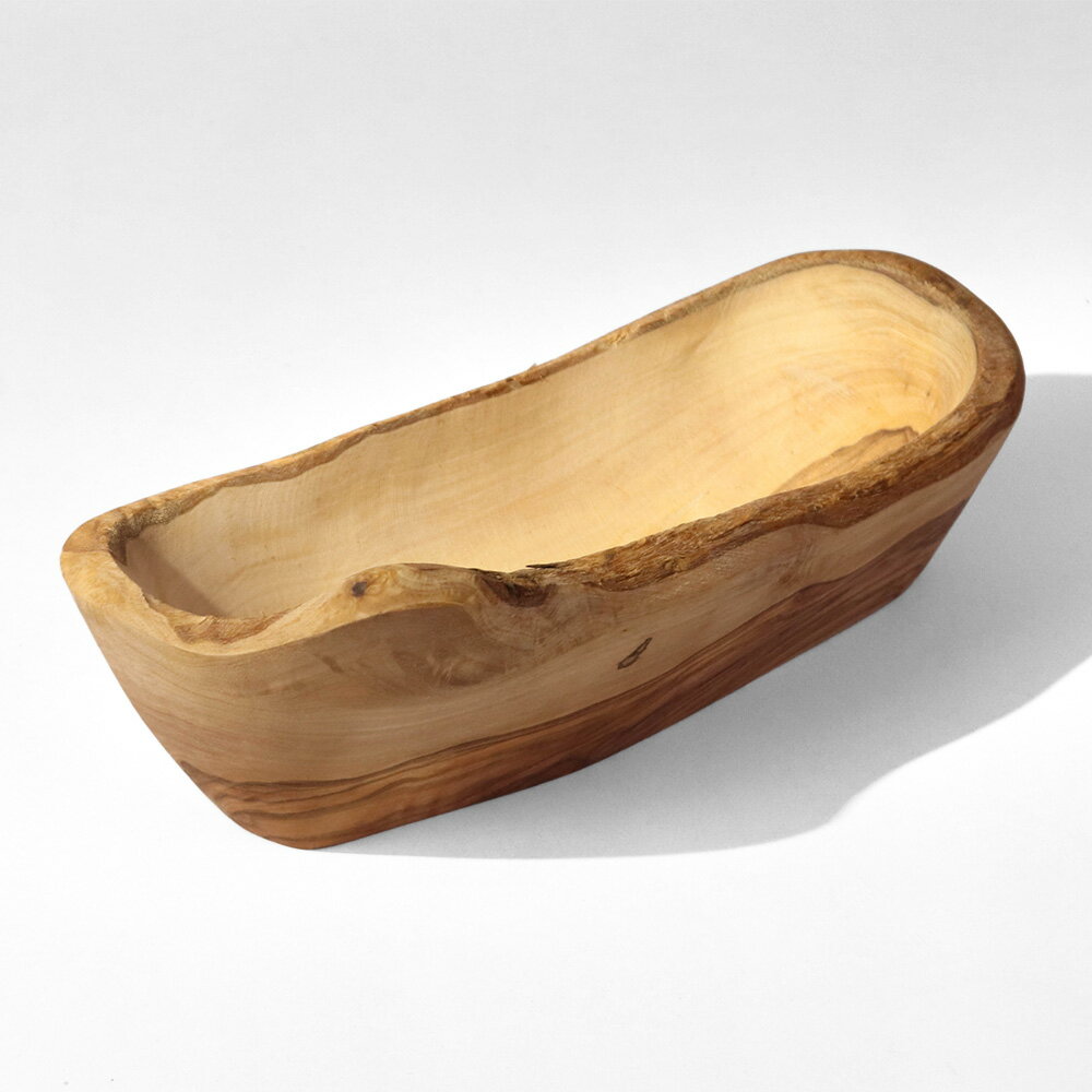 Rakuten - オリーブ木　バター皿ナチュラル　大