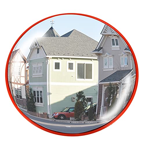 カーブミラー ガレージ 道路 曲がり角 安全確保 道路反射鏡 丸型 交通 交差点 車 バイク 歩行者 対策 事故防止 ミラー 駐車場 車庫 死角 路地 (30cm)