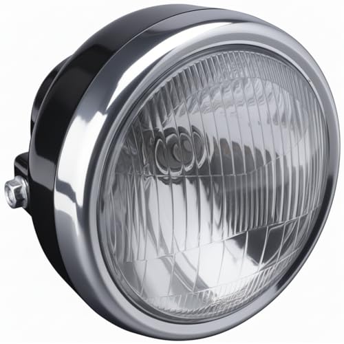 ミニヘッドライト 130mm ガラスレンズ 12V 35W 取付幅 155mm 汎用 4ミニ モンキー エイプ