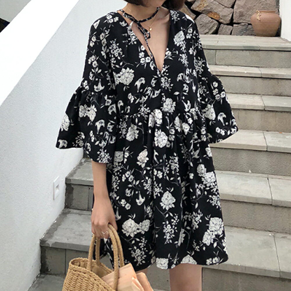 楽天市場】花柄 ワンピース(カラーブラック)(チュニック 楽天市場】花柄 ワンピース(カラーブラック)(チュニック