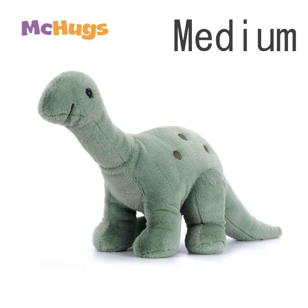 Rakuten - 【選べる無料ラッピング！】正規品 McHugs Brontosaurus Medium mc300049 ぬいぐるみ ブロントサウルス 恐竜 マックハグス イギリス ふわふわ かわいい 幼児 保育園 孫 入園 プレゼント